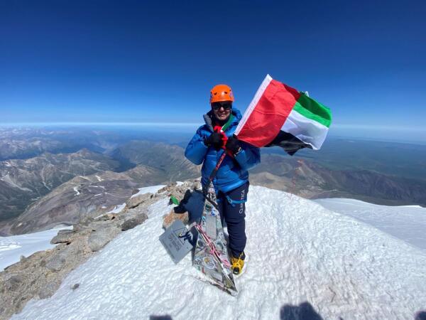 Emirati Women’s Day: Doctor raises UAE flag atop Europe’s highest peak to promote healthcare for all