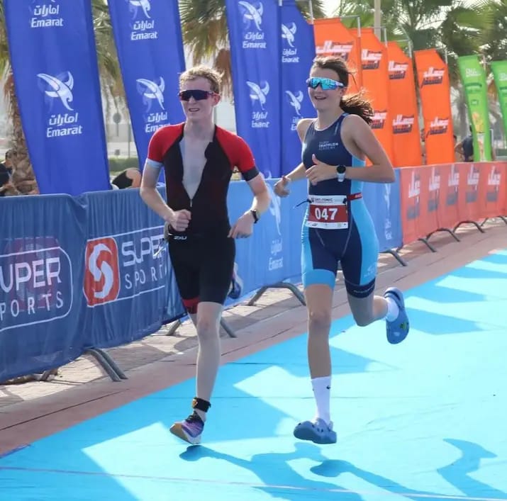 Dubai siblings set new world record for triathlon while carrying a person