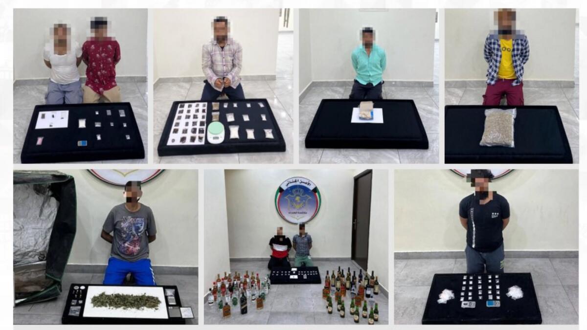 Drug Seizure in Kuwait: 16 Individuals Apprehended with Narcotics and Psychotropic Pills