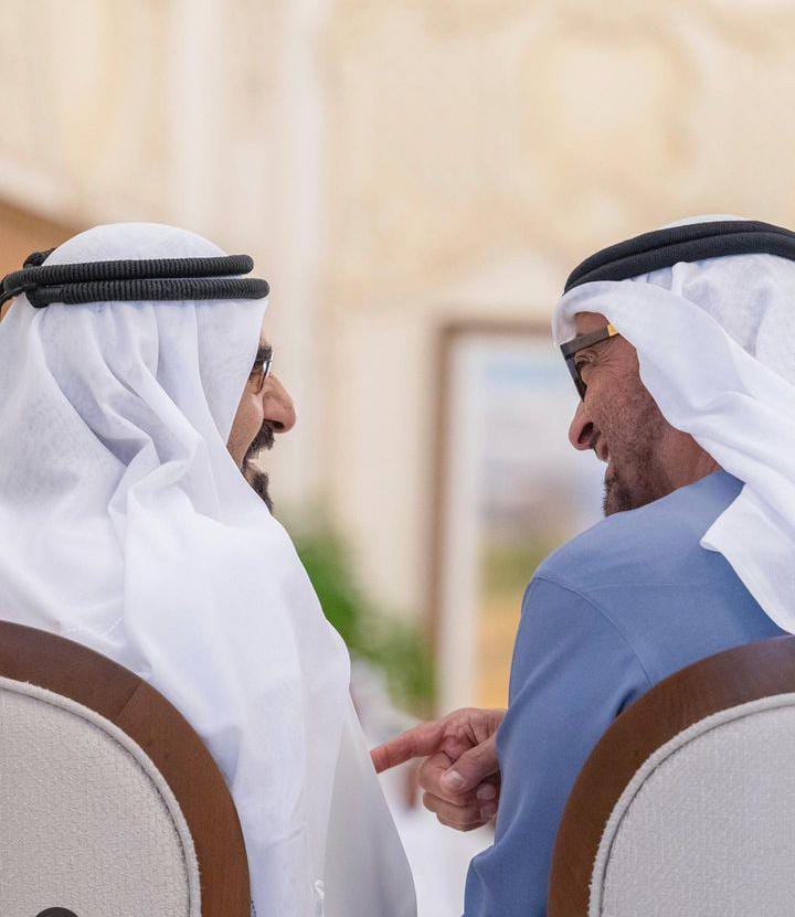 Viral photo of UAE President, Dubai Ruler sharing a light moment will make your day.